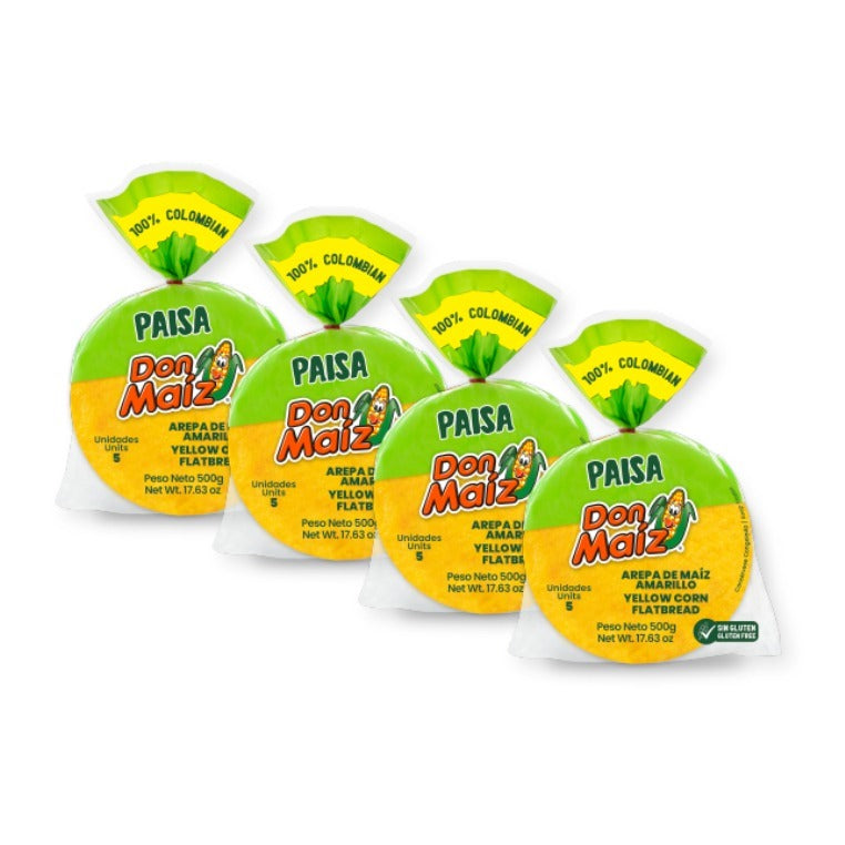 Arepa Paisa de Maíz Amarillo