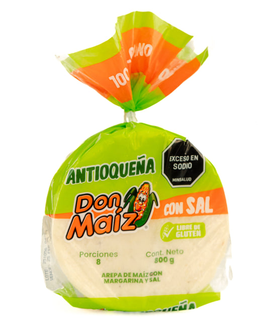 Arepas Antioqueñas de Maíz Blanco con Sal